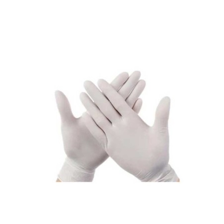 Luvas de Látex sem Pó Tamanho (L) Emb.100 Branco