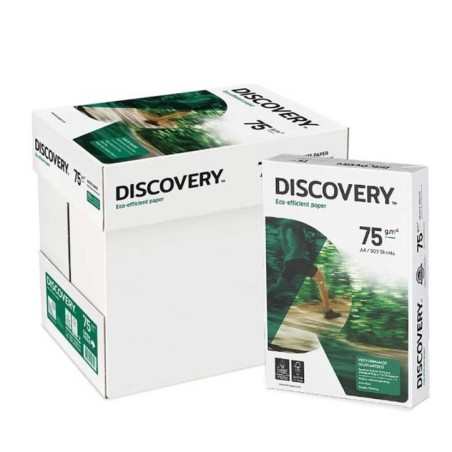 Papel Fotocópia A4 Discovery 75g 5x500 Folhas Branco