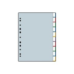 Separador de Plástico Roma 162 A4 PP 130µm 10 Pestanas