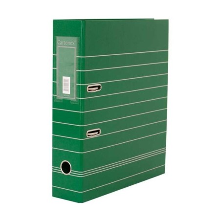 Pasta de Arquivo A4 L/75mm Riscas Verde