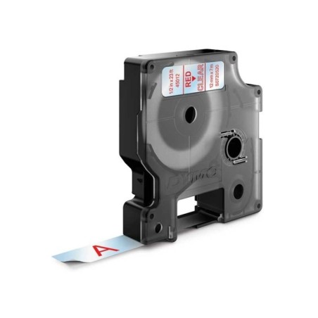 Fita Dymo D1 Standard S0720520 (45012) 12mmx7m Vermelho s/ Transparente