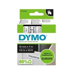 Fita Dymo D1 Standard S0720530 (45013) 12mmx7m Preto s/ Branco