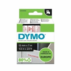 Fita Dymo D1 Standard S0720550 (45015) 12mmx7m Vermelho s/ Branco