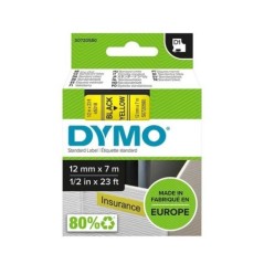 Fita Dymo D1 Standard S0720580 (45018) 12mmx7m Preto s/ Amarelo