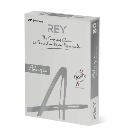 Papel Fotocópia A4 Rey Adagio 80g (06) 500 Folhas Cinzento