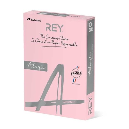 Papel Fotocópia A4 Rey Adagio 80g (07) 500 Folhas Rosa