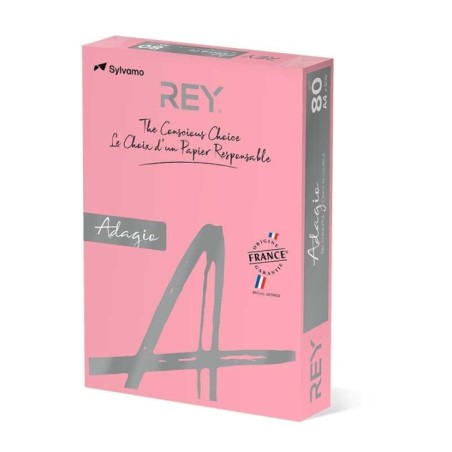 Papel Fotocópia A4 Rey Adagio 80g (13) 500 Folhas Rosa Fluorescente