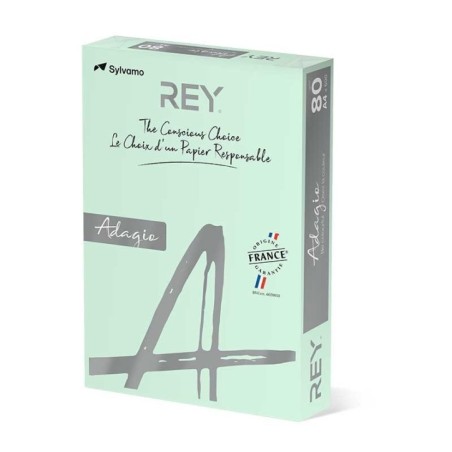 Papel Fotocópia A4 Rey Adagio 80g (81) 500 Folhas Verde Esmeralda