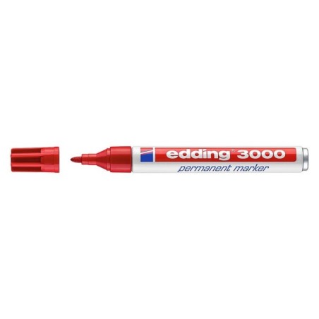 Marcador Permanente Edding 3000-002 Vermelho