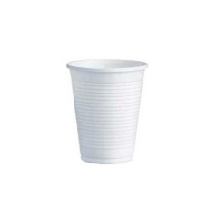 Copo Descartável de Plástico 200ml Branco Emb.100