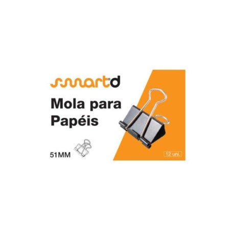 Mola Metálica para Papéis 51mm Cx.12 Preto