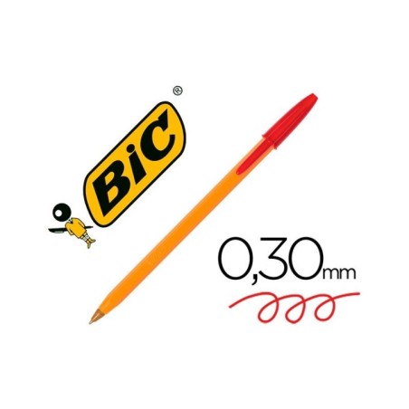 Esferográfica Bic Orange Original Fine Vermelho
