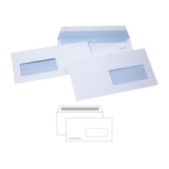 Envelope DL 110x220mm AUTODEX Branco 90g Cx.500 c/ Janela
