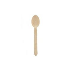 Colher de Sopa Descartável Madeira 160mm Emb.100
