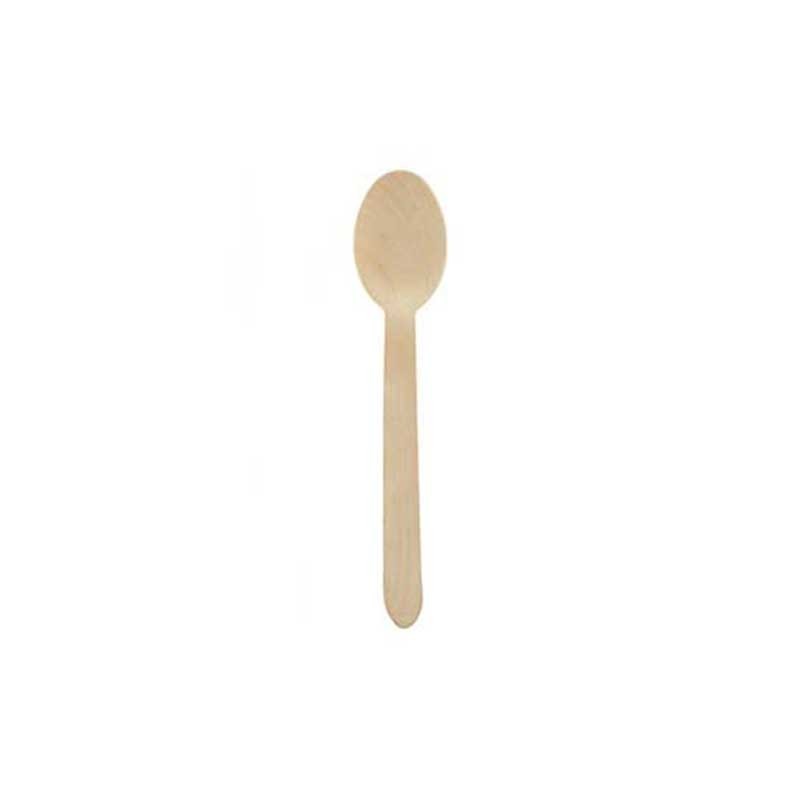 Colher de Sopa Descartável Madeira 160mm Emb.100 Colher de Sopa Descartável Madeira 160mm Emb.100