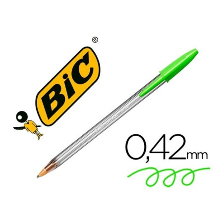 Esferográfica Bic Cristal Fun 927885 Verde Limão