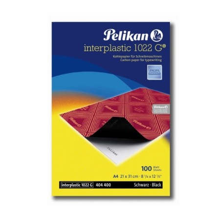 Papel Químico Pelikan Interplastic 1022G A4 Emb.100 Folhas Preto