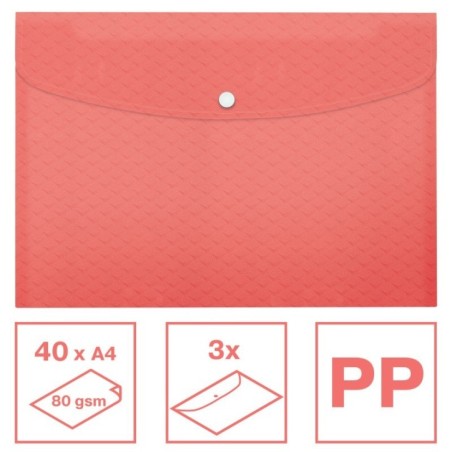 Bolsa Envelope Esselte Colour Breeze 628489 A4+ Emb.3 Coral