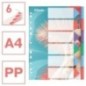 Separador de Plástico Esselte Colour Breeze 628499 A4 PP 6 Divisórias Separador de Plástico Esselte Colour Breeze 628499 A4 PP 6 Divisórias