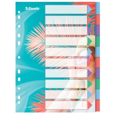 Separador de Plástico Esselte Colour Breeze 628500 A4 PP 10 Divisórias