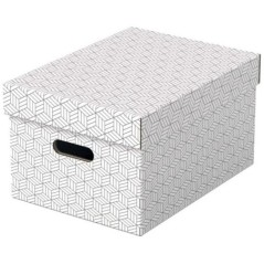 Caixa de Arrumação Esselte Box Home 628282 M Emb.3 Branco