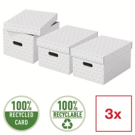 Caixa de Arrumação Esselte Box Home 628282 M Emb.3 Branco