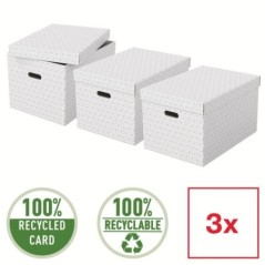 Caixa de Arrumação Esselte Box Home 628286 L Emb.3 Branco