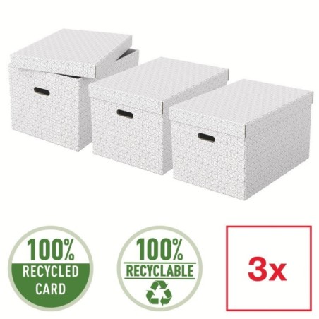 Caixa de Arrumação Esselte Box Home 628286 L Emb.3 Branco