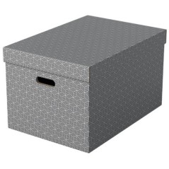 Caixa de Arrumação Esselte Box Home 628287 L Emb.3 Cinzento