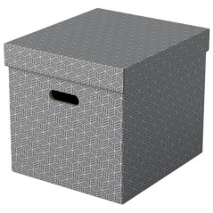 Caixa de Arrumação Esselte Box Home 628289 Cubo Emb.3 Cinzento