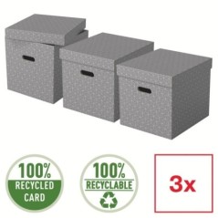 Caixa de Arrumação Esselte Box Home 628289 Cubo Emb.3 Cinzento