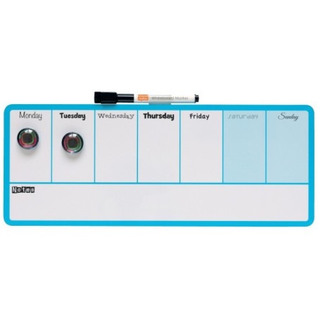 Quadro de Planeamento Nobo 1904047 36x14cm Magnético Semanal Azul