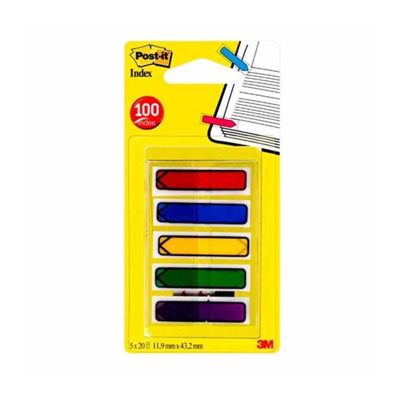 Marcador Index Post-it 684-ARR1 11,9x43,2mm Emb.5x20 Setas Marcador Index Post-it 684-ARR1 11,9x43,2mm Emb.5x20 Setas
