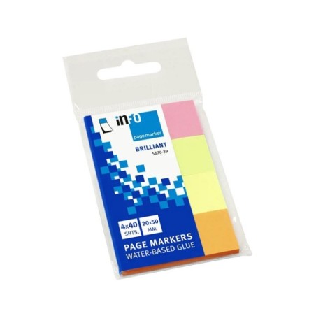 Marcador Index Info Notes 5670-39 20x50mm 4 cores x40 Folhas