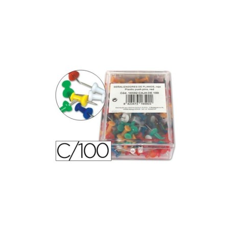 Alfinetes Sinalização Q-Connect KF15274 Cx.100 Sortido