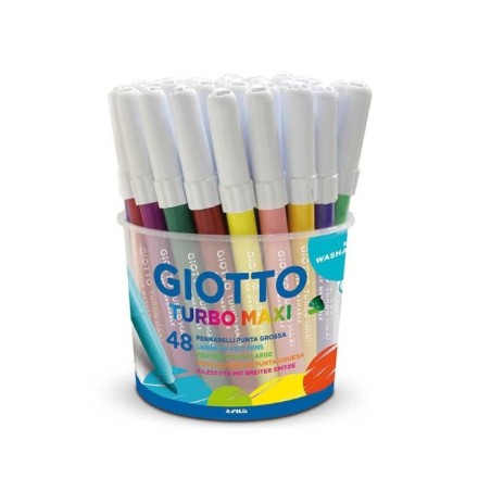 Marcador de Feltro Giotto Turbo Maxi 5214-00 4x12 Copo Sortido