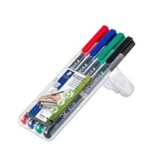 Marcador Staedtler 318 WP4 Lumocolor permanent F Cx.4 Sortido