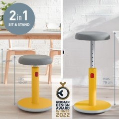 Banco Leitz Ergo Cosy 6518-00-19 Amarelo Quente