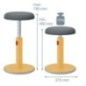 Banco Leitz Ergo Cosy 6518-00-19 Amarelo Quente