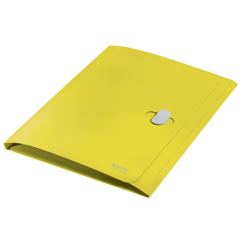 Pasta de Documentos Leitz Recycle 4622-00-15 A4 PP com Fecho Amarelo Pasta de Documentos Leitz Recycle 4622-00-15 A4 PP com Fecho Amarelo