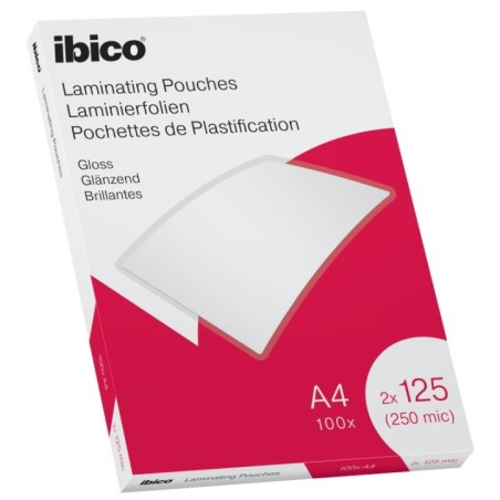 Bolsa de Plastificação Ibico A4 125µm 627318 Cx.100 Brilhante