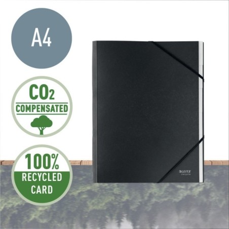 Pasta Classificadora Leitz Recycle 3914-00-95 A4 430g 6 Sep. Preto