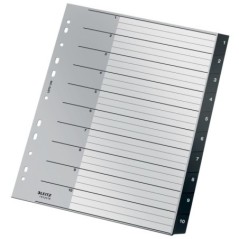 Índice de Plástico Leitz Recycle 1208-00-00 A4+ PP 115µm 1 a 10