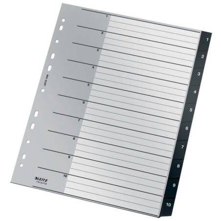 Índice de Plástico Leitz Recycle 1208-00-00 A4+ PP 115µm 1 a 10