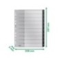 Índice de Plástico Leitz Recycle 1208-00-00 A4+ PP 115µm 1 a 10 Índice de Plástico Leitz Recycle 1208-00-00 A4+ PP 115µm 1 a 10