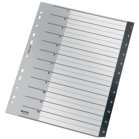 Índice de Plástico Leitz Recycle 1209-00-00 A4+ PP 115µm 1 a 12