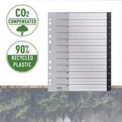 Índice de Plástico Leitz Recycle 1209-00-00 A4+ PP 115µm 1 a 12