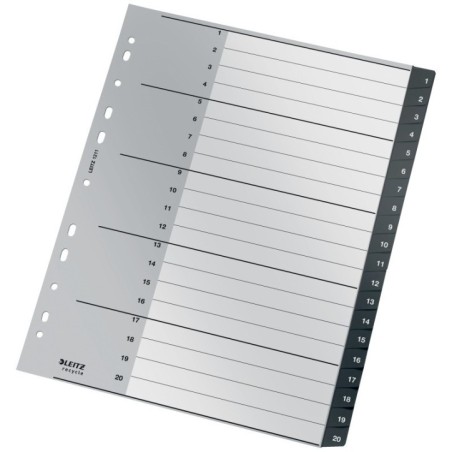 Índice de Plástico Leitz Recycle 1211-00-00 A4+ PP 115µm 1 a 20