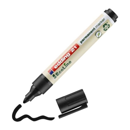 Marcador Permanente Edding 21-001 EcoLine Preto