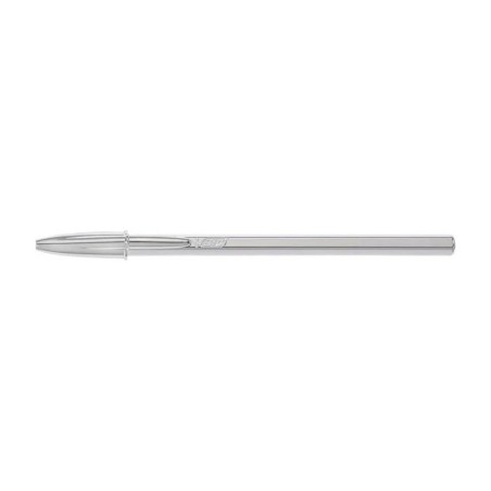 Esferográfica Bic Cristal Shine Prateado Preto